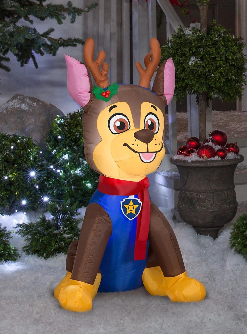 Nickelodeon Paw Patrol Chase With Antlers And Scarf Small Airblown