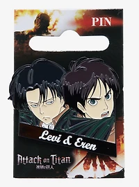 Attack on Titan Levi & Eren Portrait Enamel Pin - BoxLunch Exclusive