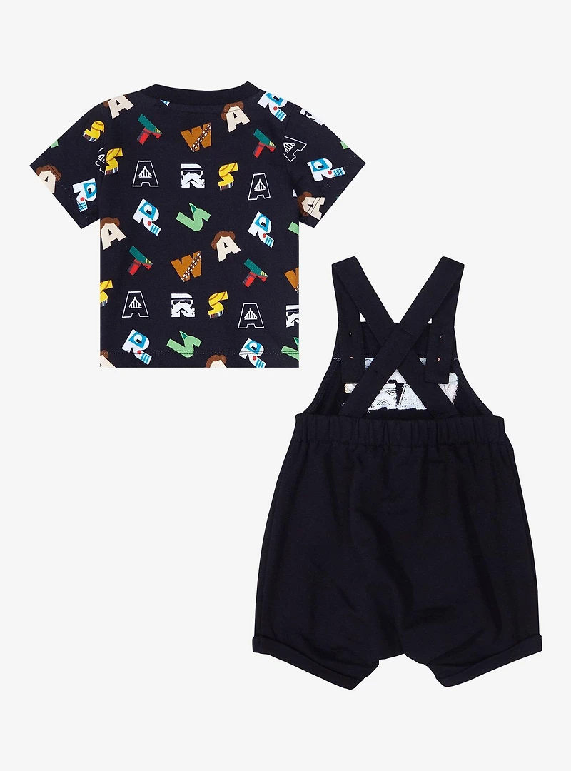 Star Wars Alphabet Allover Print Infant Overall Set - BoxLunch Exclusive
