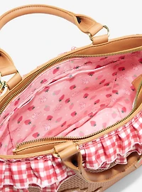 Strawberry Shortcake Gingham Basket Crossbody Bag