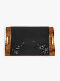 Disney Mickey & Minnie Mouse Covina Acacia And Slate Serving Tray