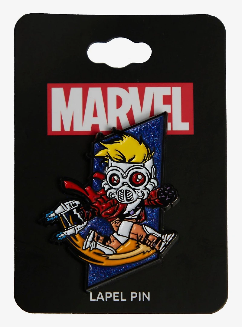 Marvel Guardians of the Galaxy Star-Lord Glitter Enamel Pin - BoxLunch Exclusive