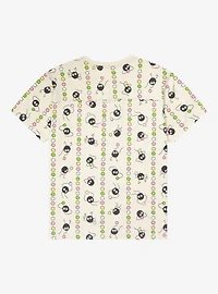 Studio Ghibli Spirited Away Soot Sprites Linear Allover Print T-Shirt