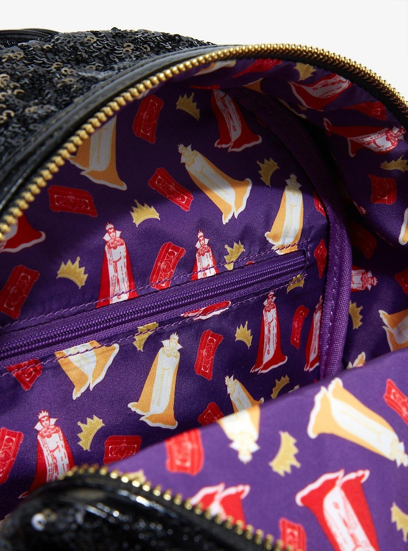 Loungefly Disney Snow White and the Seven Dwarfs Evil Queen Sequined Figural Mini Backpack - BoxLunch Exclusive