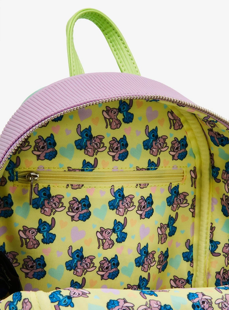 Loungefly Disney Lilo & Stitch: The Series Angel and Stitch Corduroy Mini Backpack - BoxLunch Exclusive