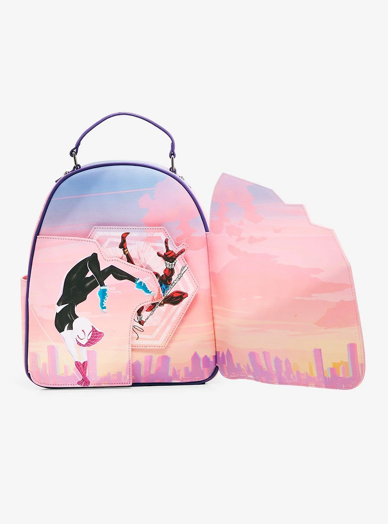 Marvel Spider-Man: Across the Spider-Verse Character Portrait Magnetic Fold Mini Backpack - BoxLunch Exclusive