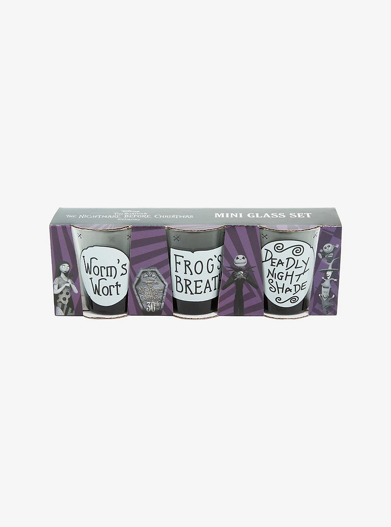 Disney The Nightmare Before Christmas 30th Anniversary Potion Bottle Mini Glass Set