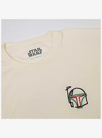 Star Wars Embroidered Boba Fett Helmet T-Shirt