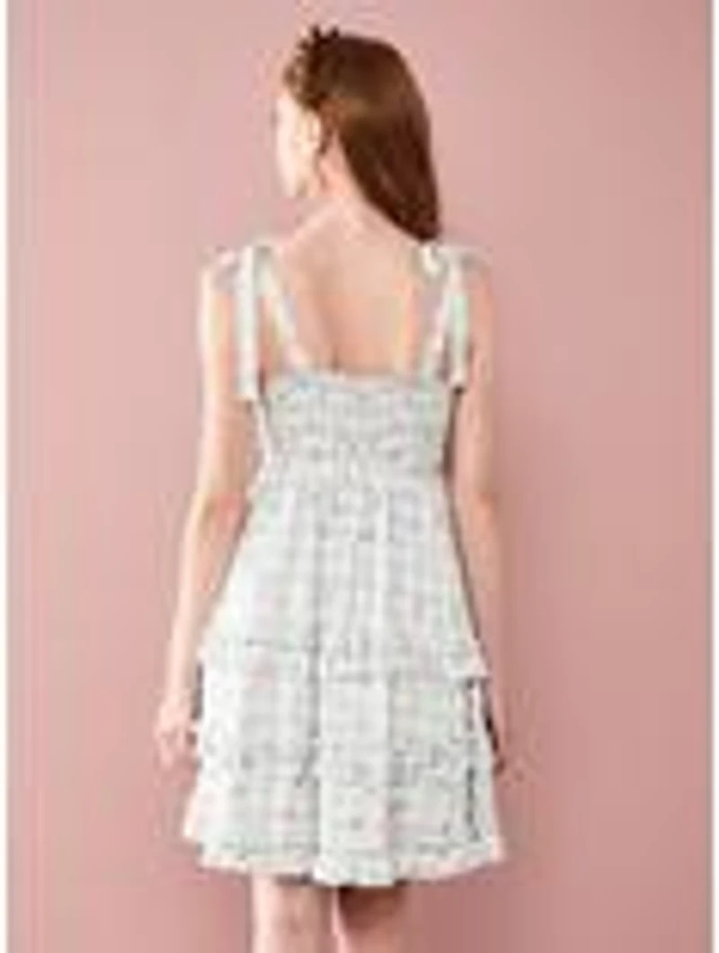 Her Universe Disney Alice Wonderland Gingham Icons Allover Print Tank Dress