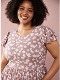 Her Universe Disney Princess Floral Sidekicks Allover Print Plus Dress