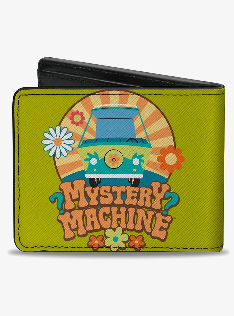 Scooby-Doo! Mystery Machine Sun Rays And Flowers Bifold Wallet