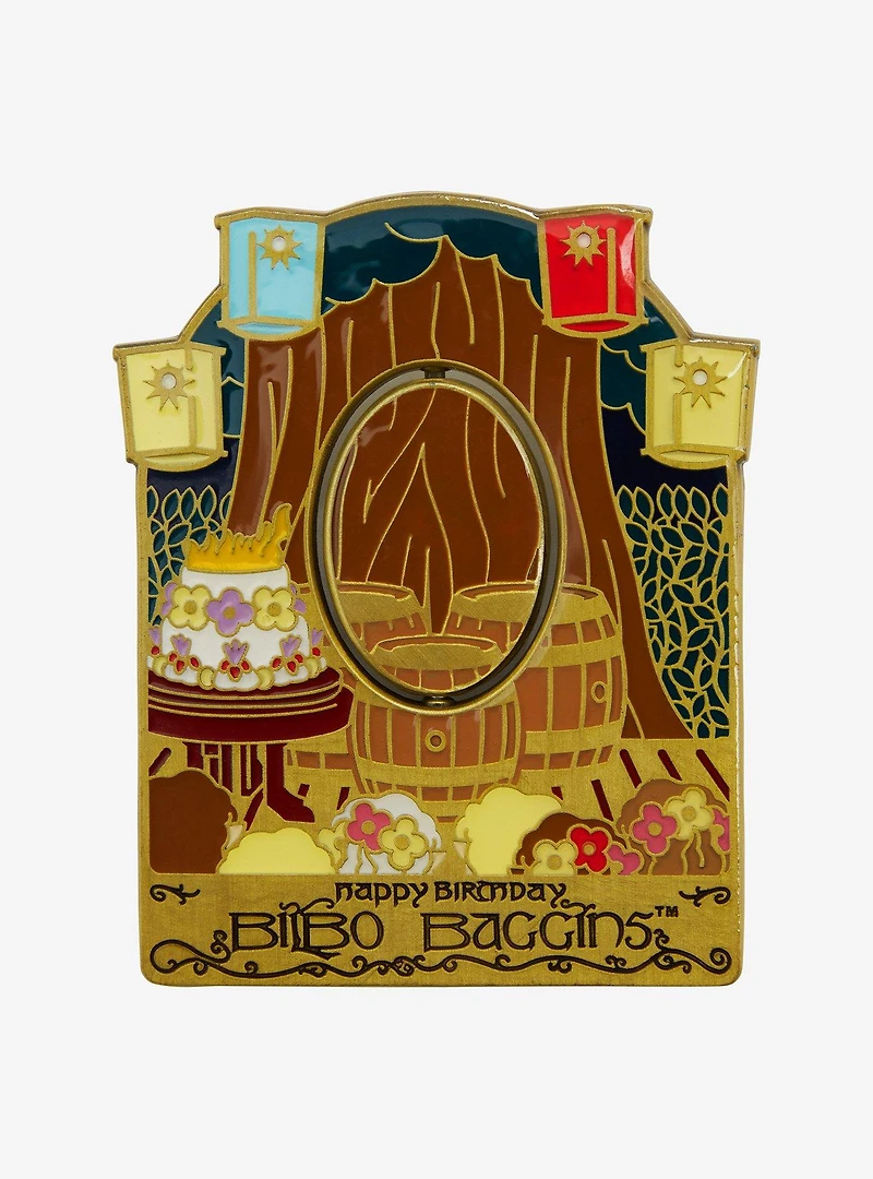 The Lord of the Rings Bilbo Baggins Birthday Spinning Enamel Pin - BoxLunch Exclusive