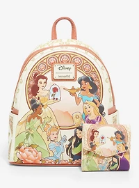 Loungefly Disney Princess Ornate Floral Group Portrait Small Wallet - BoxLunch Exclusive