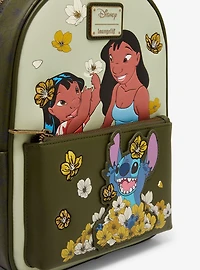 Loungefly Disney Lilo & Stitch Floral Character Portraits Mini Backpack - BoxLunch Exclusive
