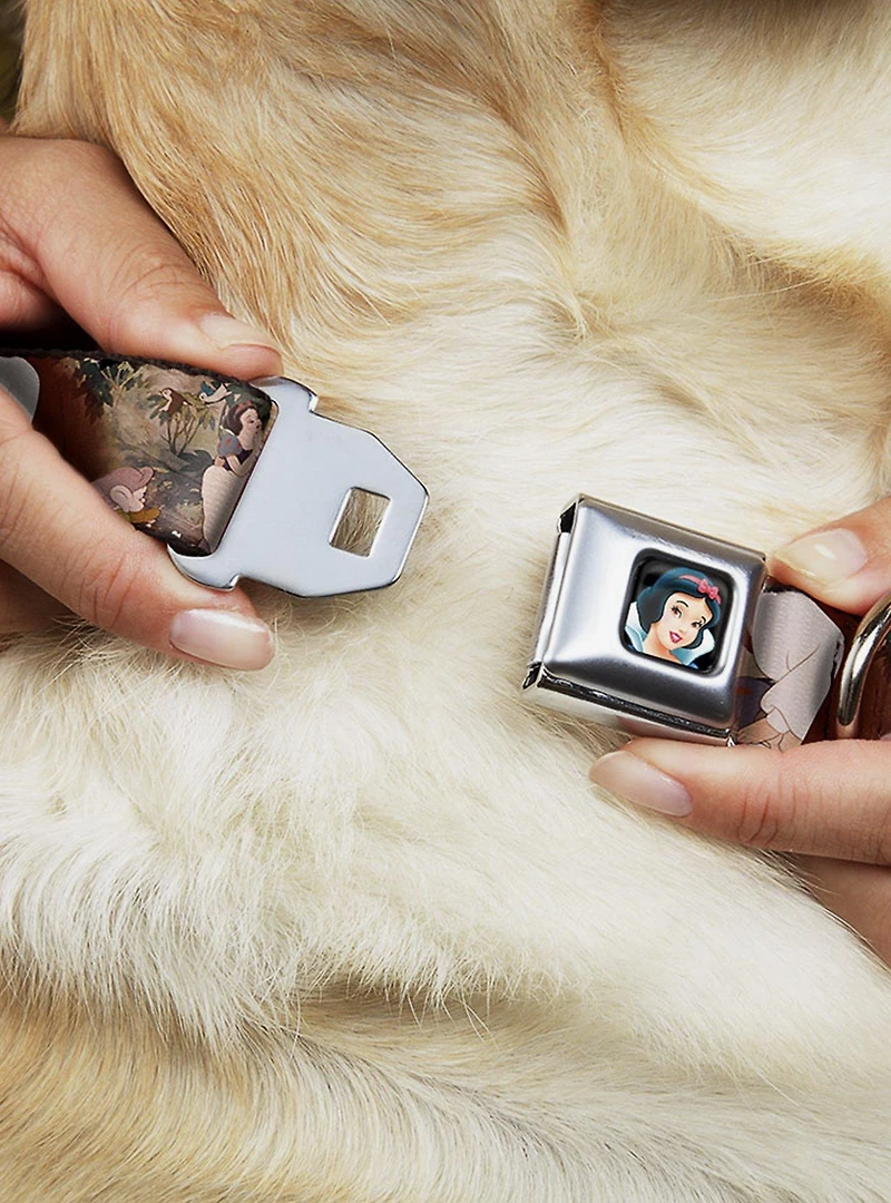 Disney Snow White And The Seven Dwarfs Scenes Seatbelt Buckle Dog Collar