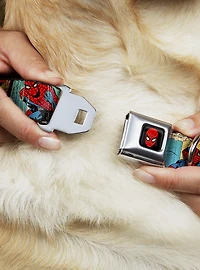 Marvel Spider-Man Comic Strip Seatbelt Buckle Dog Collar