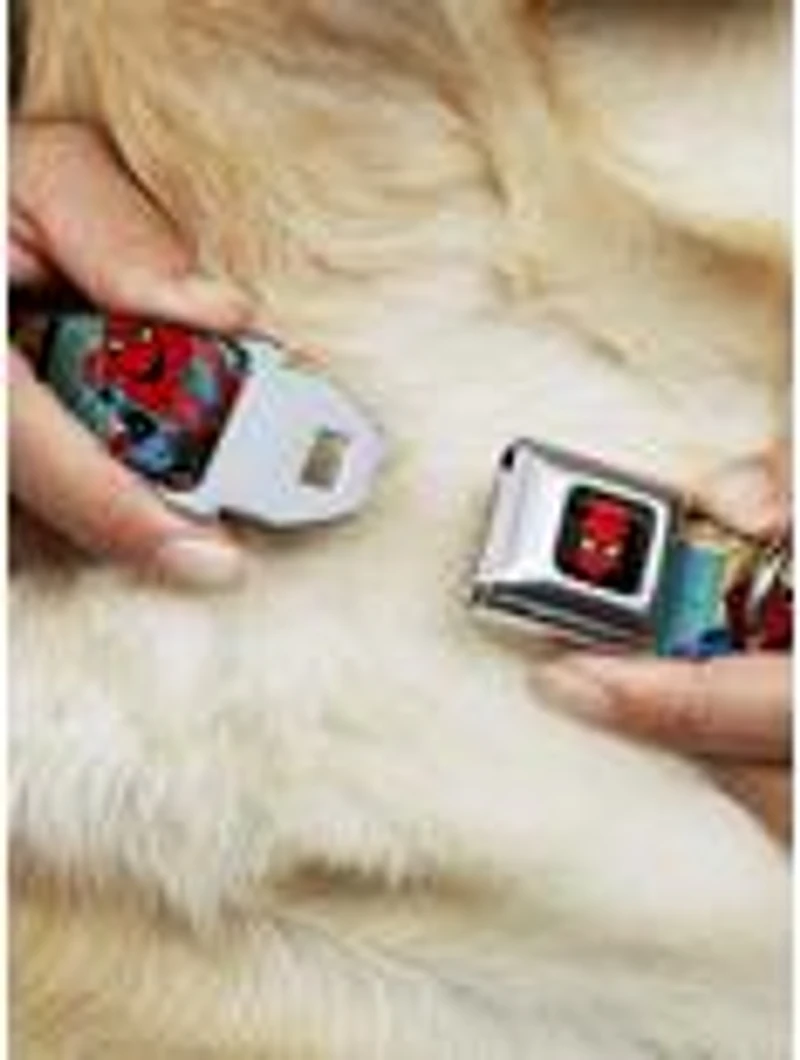 Marvel Spider-Man Comic Strip Seatbelt Buckle Pet Collar
