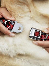 Marvel Spider-Man Spider Web Sketch Seatbelt Buckle Pet Collar