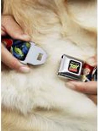 Disney Pixar Toy Story Characters Running Denim Rays Seatbelt Buckle Pet Collar