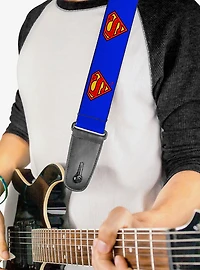 DC Comics Superman Shield Blue Guitar Strap