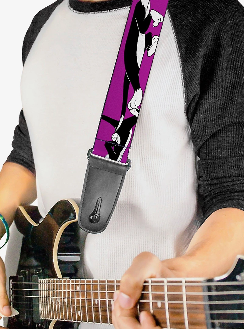 Looney Tunes Sylvester The Cat Poses Guitar Strap