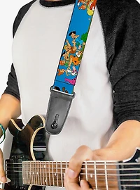 The Flintstones Rubbles Group Pose Guitar Strap