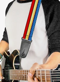 DC Comics Wonder Woman Stripe Stars Guitar Strap