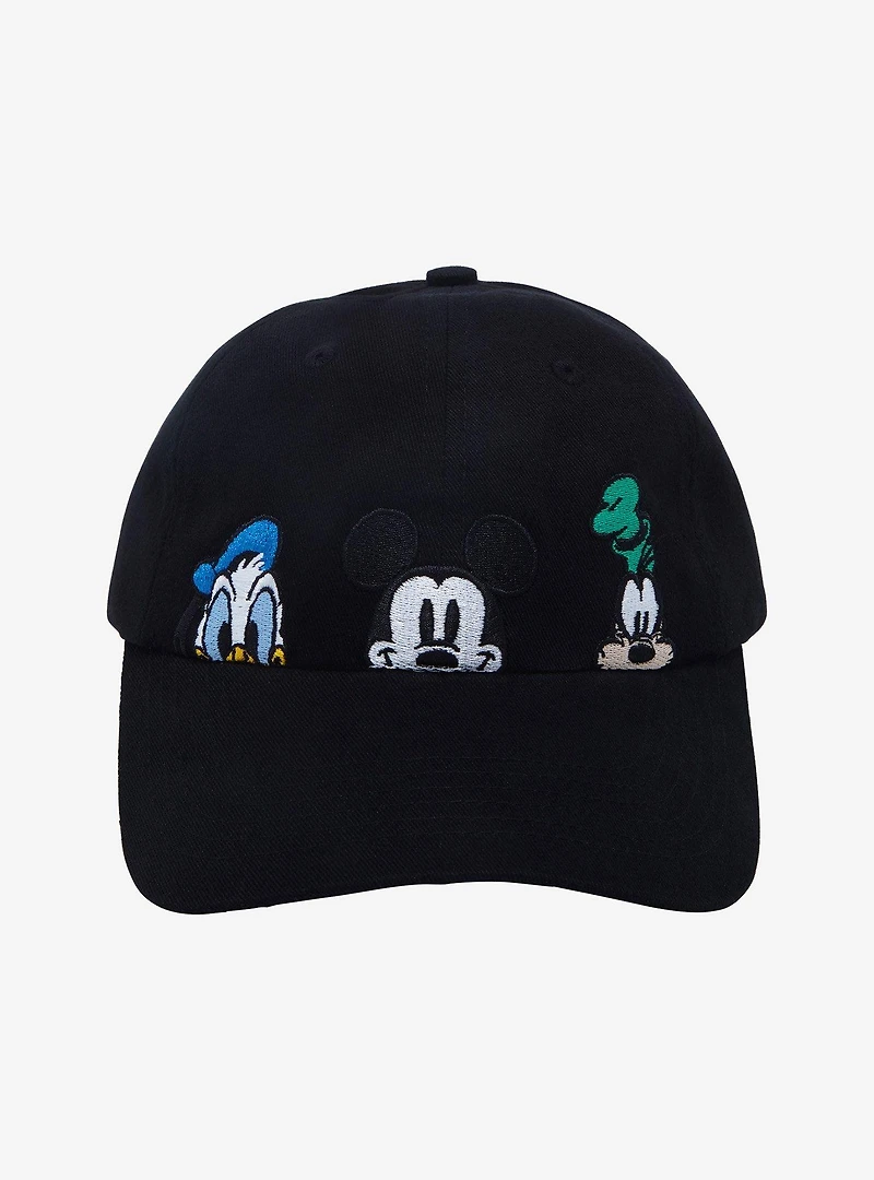 Disney Mickey Mouse And Friends Peeking Embroidered Dad Cap