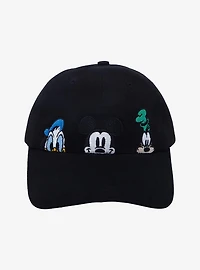 Disney Mickey Mouse And Friends Peeking Embroidered Dad Cap