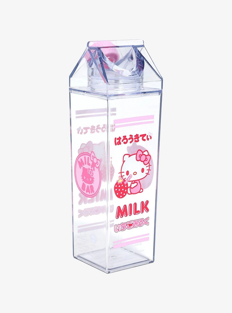 Sanrio Hello Kitty Strawberry Milk Carton Water Bottle