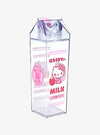 Sanrio Hello Kitty Strawberry Milk Carton Water Bottle