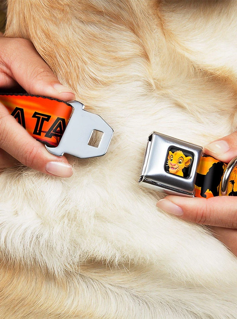 Disney The Lion King Hakuna Matata Sunset Seatbelt Buckle Pet Collar