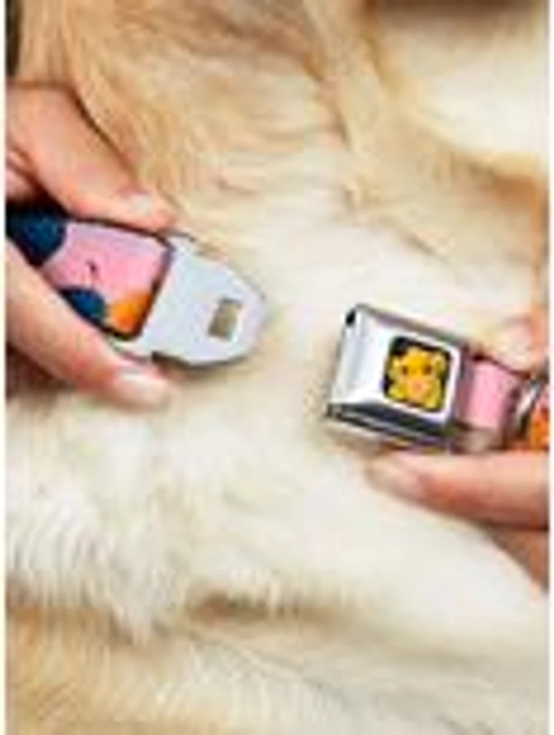 Disney The Lion King Simba Nala Growing Up Seatbelt Buckle Pet Collar