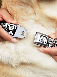 Disney Mickey Mouse Expressions Stacked Seatbelt Buckle Dog Collar