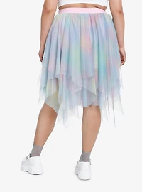 Sweet Society Rainbow Hanky Hem Tulle Skirt Plus Size