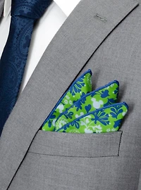 Disney Mickey Mouse Floral Green Pocket Square