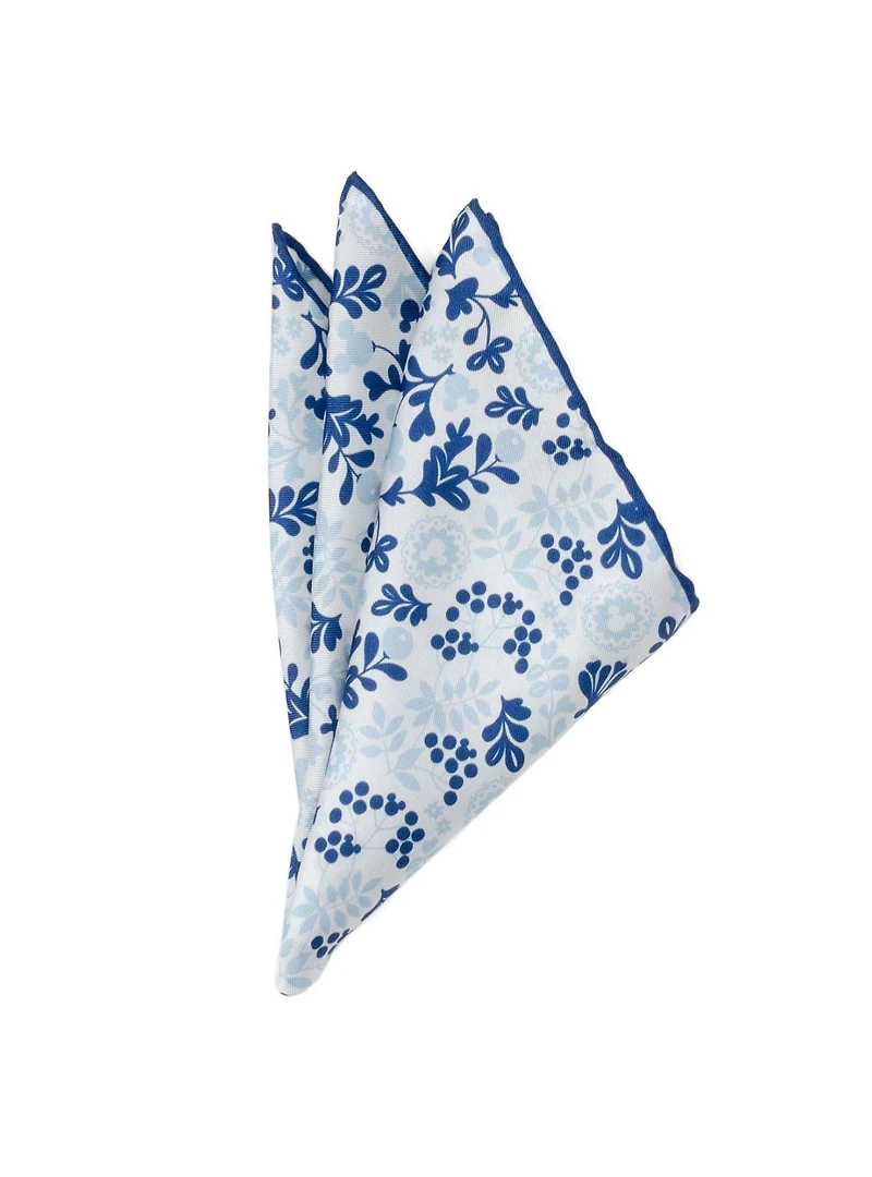 Disney Mickey Mouse Floral White Pocket Square