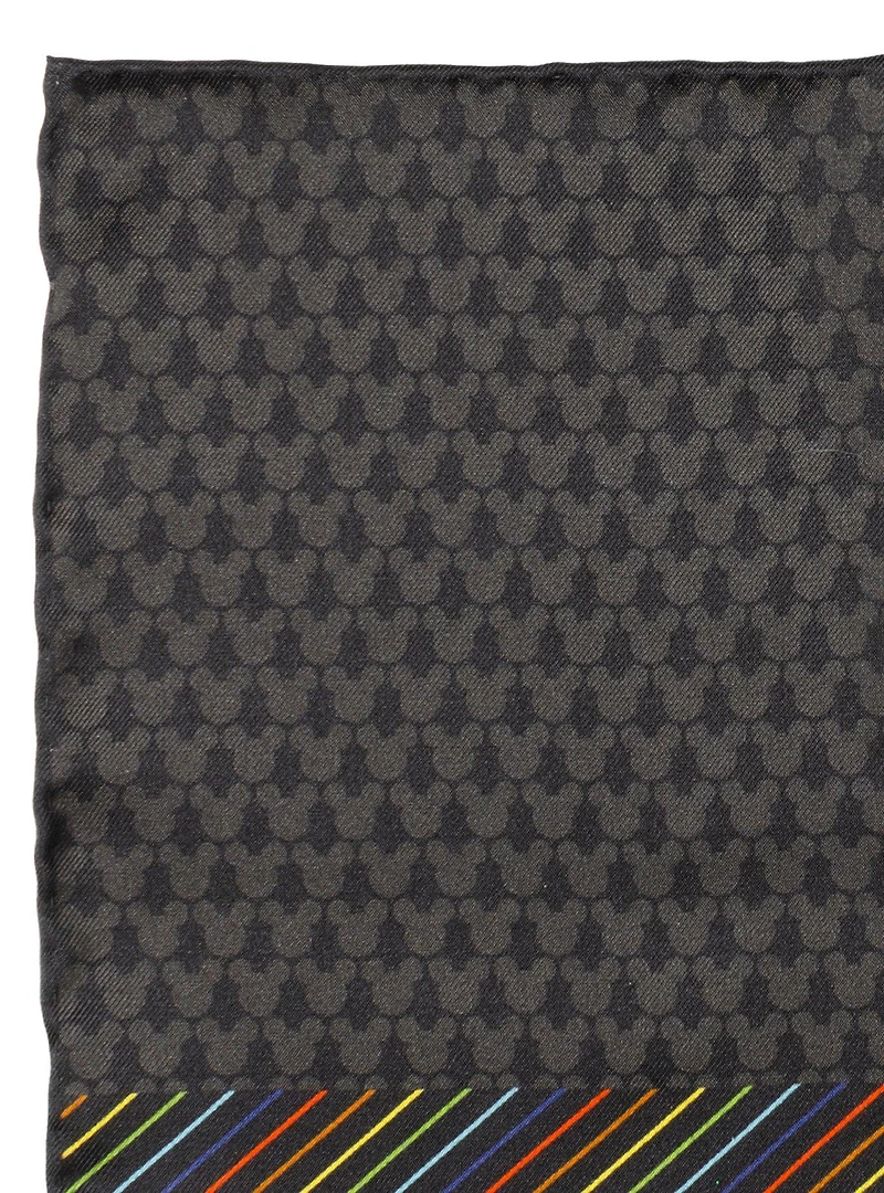 Disney Mickey Mouse Silhouette Rainbow Pocket Square
