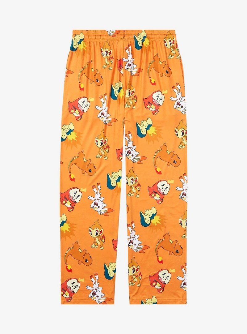 Pokémon Fire Type Allover Print Sleep Pants