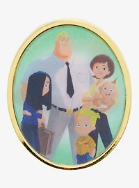 Loungefly Disney Pixar The Incredibles Lenticular Family Portrait Enamel Pin - BoxLunch Exclusive