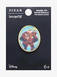 Loungefly Disney Pixar The Incredibles Lenticular Family Portrait Enamel Pin - BoxLunch Exclusive