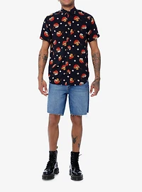 Kitty Ramen Woven Button-Up