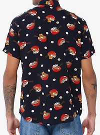 Kitty Ramen Woven Button-Up