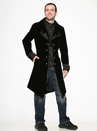 Black Velvet Mens Coat