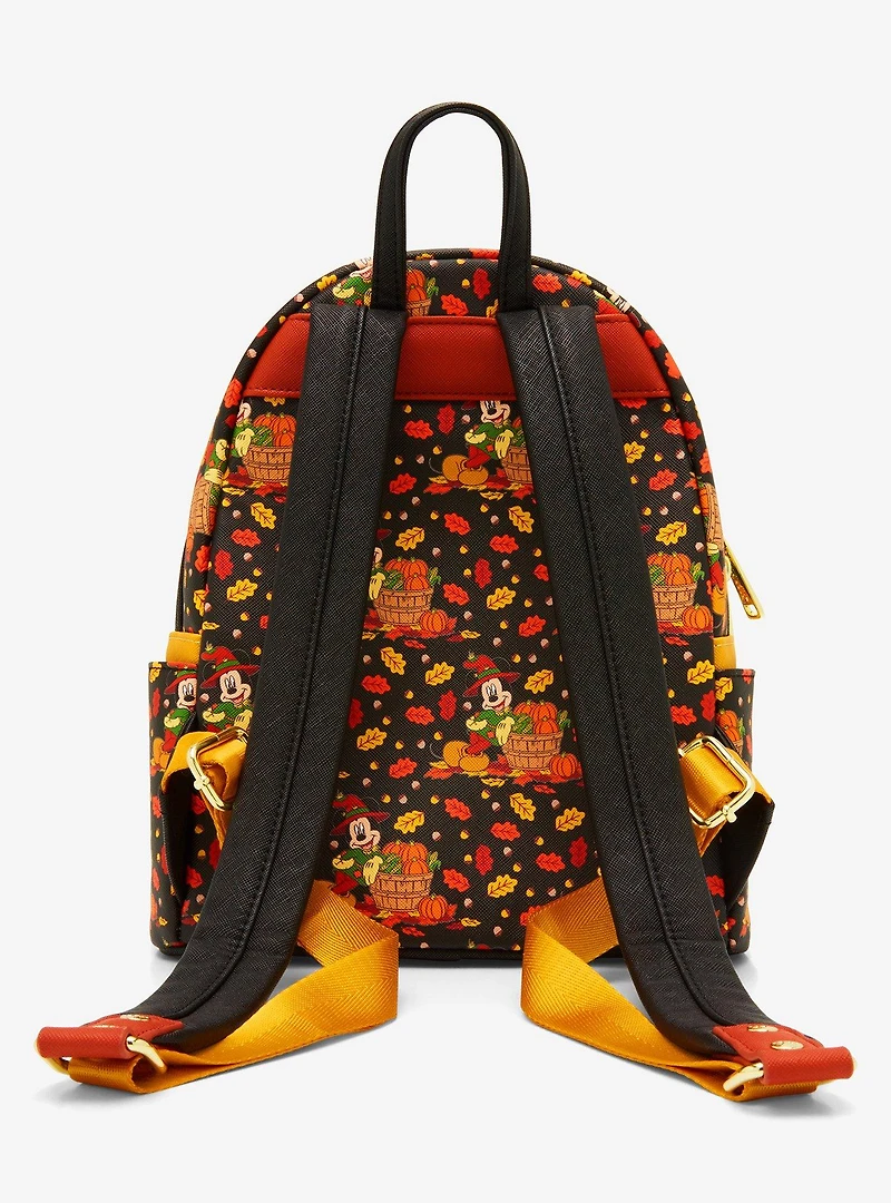 Loungefly Disney Mickey Mouse Fall Foliage Allover Print Mini Backpack - BoxLunch Exclusive