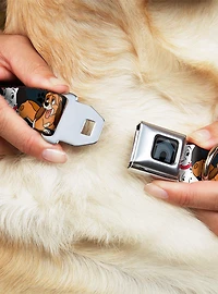 Disney Dogs Group Collage Seatbelt Buckle Dog Collar