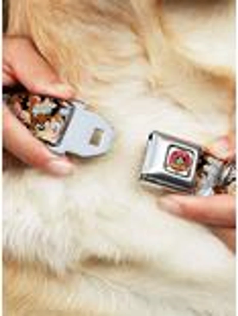 Looney Tunes Tasmanian Devil Vortex Seatbelt Buckle Dog Collar