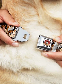 Looney Tunes Tasmanian Devil Vortex Seatbelt Buckle Dog Collar