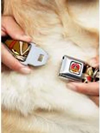 Looney Tunes Wile E Coyote Black Seatbelt Buckle Dog Collar