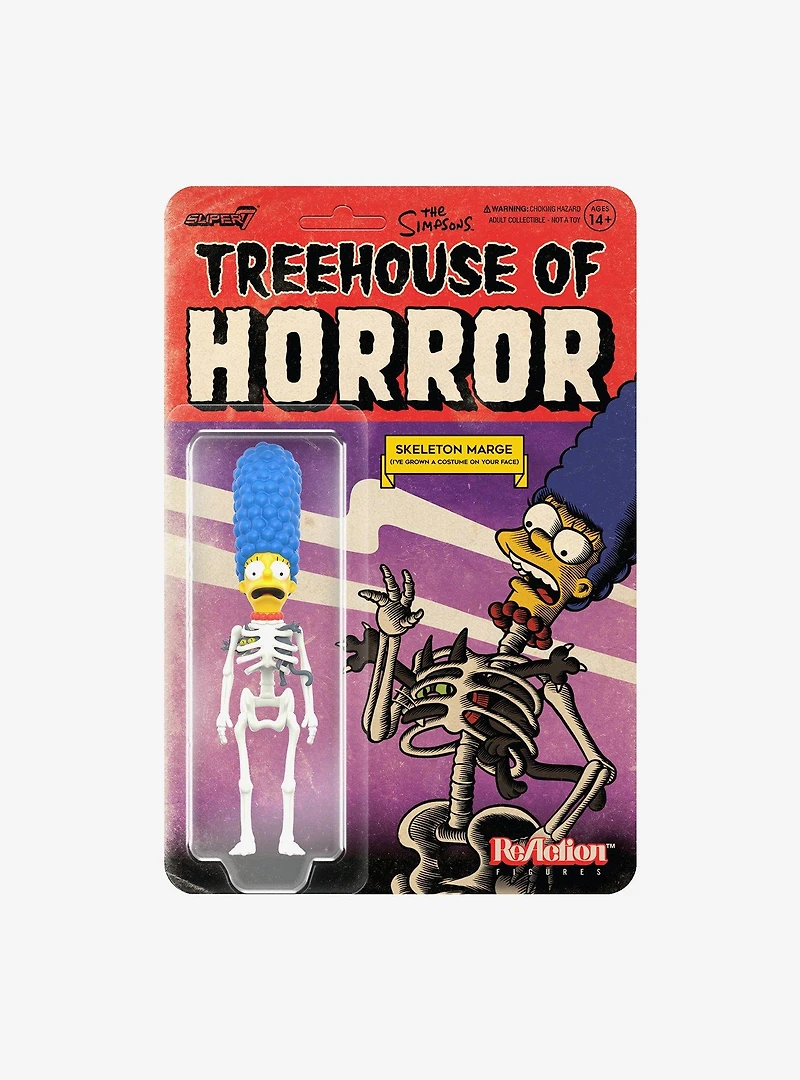 Super7 ReAction The Simpsons Treehouse of Horror Skeleton Marge Figure